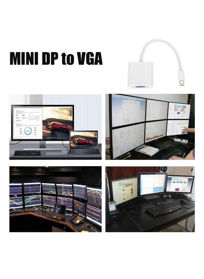 Thoraya Mini DP DisplayPort to VGA HD Adapter Converter Cable 0.2M White  - Image 4