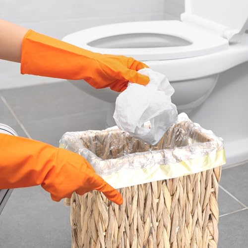 Vesici 3 Gallon Wicker Waste Basket with Lid Wicker Trash Can with Built-in Handles Handwoven Garbage Can for Bedroom, Bathroom, Kitchen, and Office - Image 3