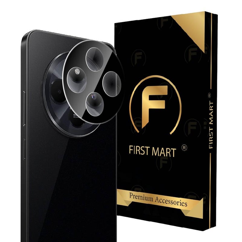 FIRST MART Premium Camera Lens Protection For Redmi 14C 5G (6.7 Inches) With Edge-to-Edge Protector Coverage and Installation Kit |Black, Pack of 1 - Image 1