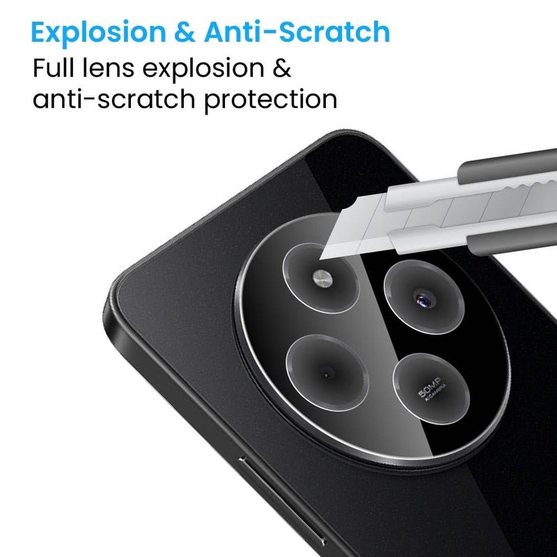 FIRST MART Premium Camera Lens Protection For Redmi 14C 5G (6.7 Inches) With Edge-to-Edge Protector Coverage and Installation Kit |Black, Pack of 1 - Image 3
