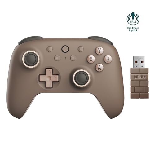 8Bitdo Ultimate 2C Wireless Controller for Windows PC and Android, with 1000Hz Polling Rate, Hall Effect Joysticks and Hall Triggers, and Remappable L4/R4 Bumpers (Brownie) - Image 1