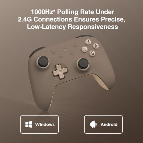 8Bitdo Ultimate 2C Wireless Controller for Windows PC and Android, with 1000Hz Polling Rate, Hall Effect Joysticks and Hall Triggers, and Remappable L4/R4 Bumpers (Brownie) - Image 5