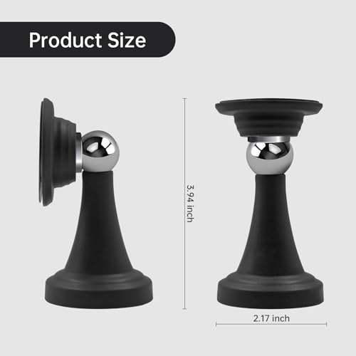 Lsaixl Strong Magnetic RV Door Holder Camper RV Magnetic Door Catch Easy to Install Camper Trailer Door Holder Sturdy Stopper for RV Accessories Black2 Pack - Image 3