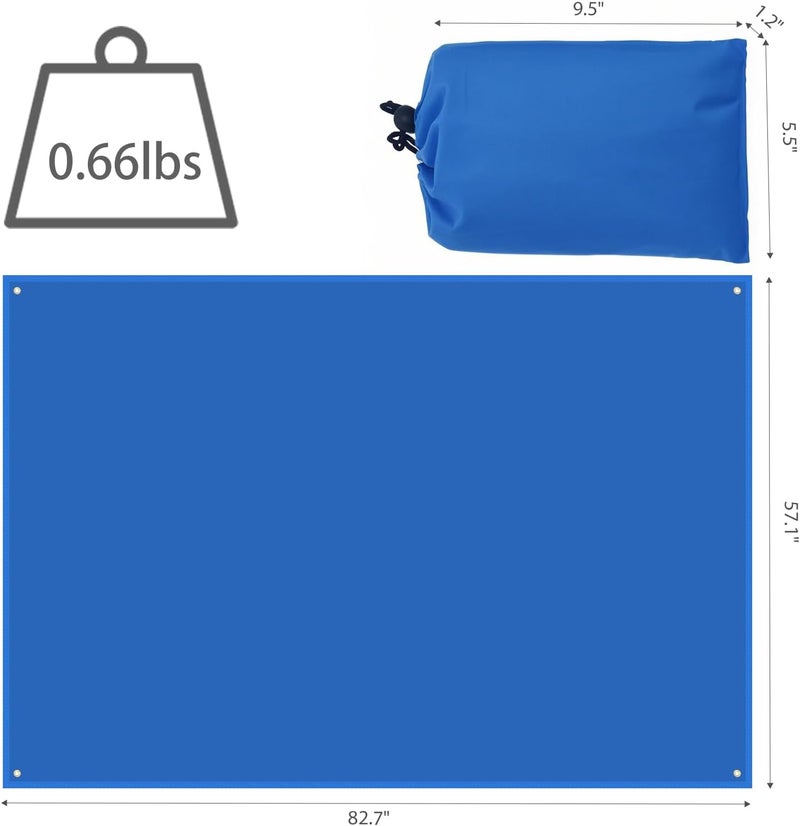 Wind Tour شادر خارجي محمول متعدد الوظائف للتخييم مع حقيبة حمل (أزرق - 57" × 83") - Image 2