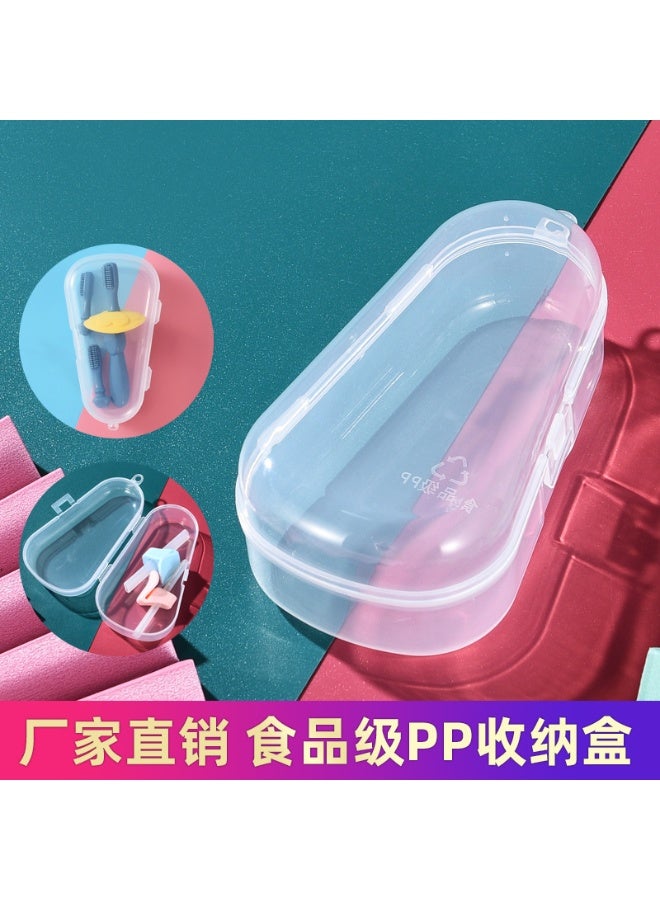 Transparent water-drop-shaped pacifier soothing teething toy storage box, food container - Image 4