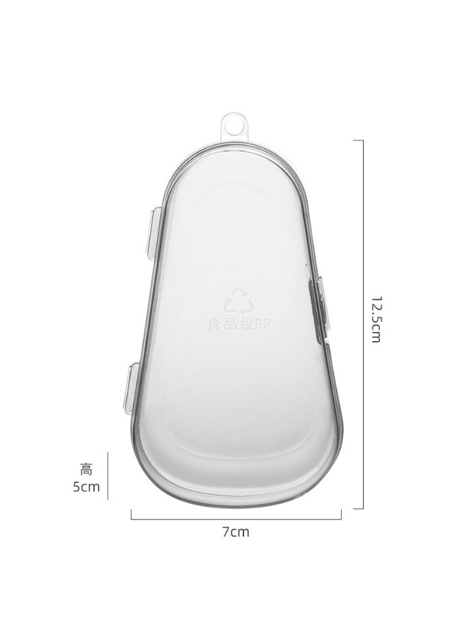 Transparent water-drop-shaped pacifier soothing teething toy storage box, food container - Image 3