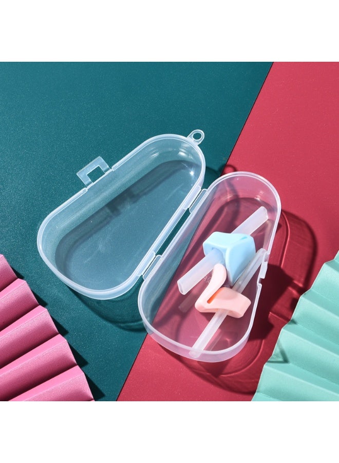 Transparent water-drop-shaped pacifier soothing teething toy storage box, food container - Image 1