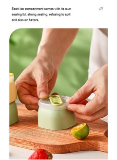FLYROAD 3-Piece Ice Cube Trays, Silicone Ice Cube Molds, Can Make Ice Cubes or Ice Cream, Yellow, Green, Pink  - Image 3