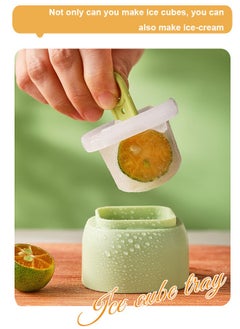 FLYROAD 3-Piece Ice Cube Trays, Silicone Ice Cube Molds, Can Make Ice Cubes or Ice Cream, Yellow, Green, Pink  - Image 5