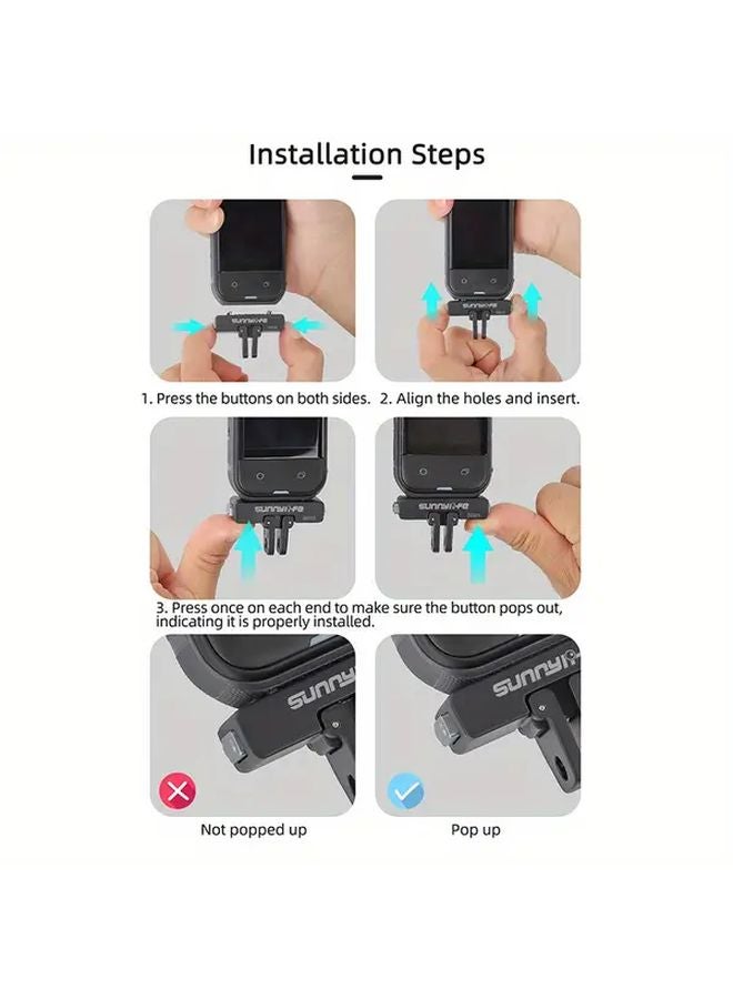 محول مغناطيسي لـ Insta360 X5 Ace Pro2 Ace Pro Ace حامل قوسي للإطلاق السريع - Image 3