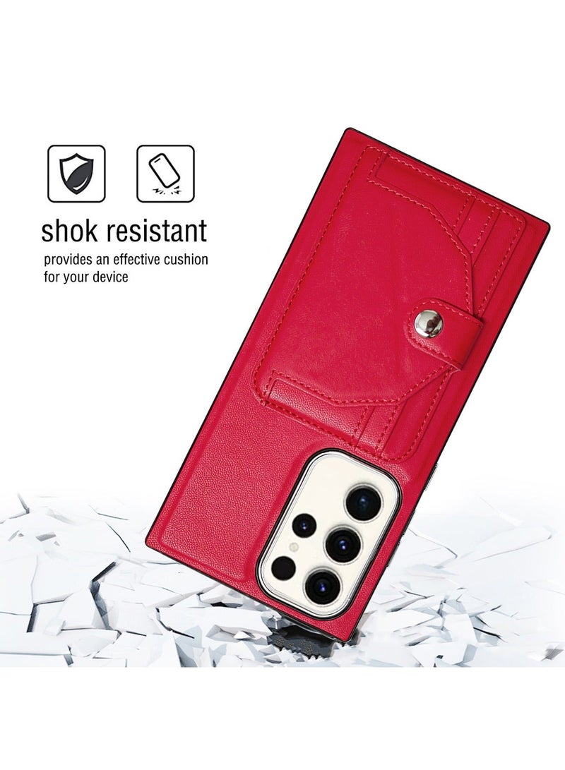 X-level Samsung Galaxy S23 Ultra Case With Luxury Flip Folio Leather Wallet back Cover with Card Slots and Kickstand for Girls Women,Protective Phone Case Accessory protector for Samsung Galaxy S23 Ultra - Image 4