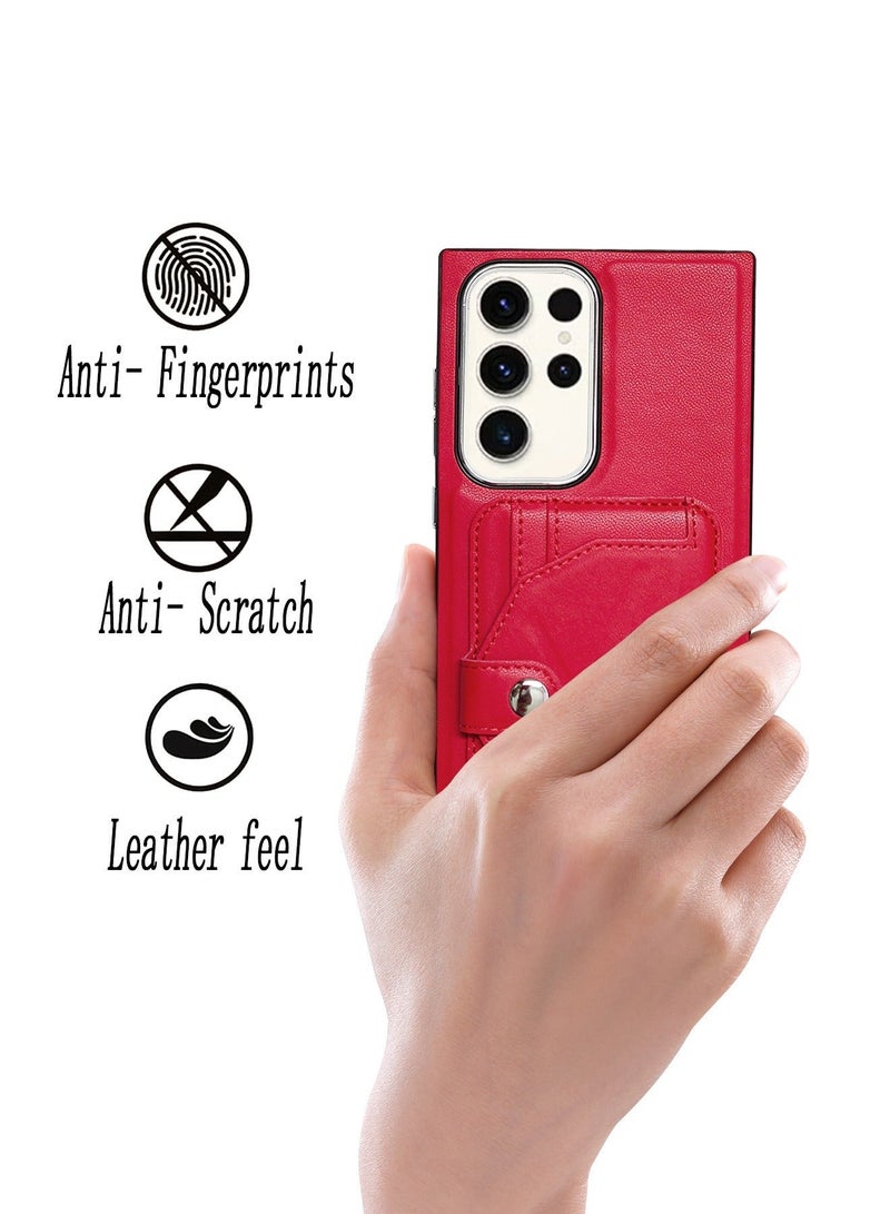 X-level Samsung Galaxy S23 Ultra Case With Luxury Flip Folio Leather Wallet back Cover with Card Slots and Kickstand for Girls Women,Protective Phone Case Accessory protector for Samsung Galaxy S23 Ultra - Image 5