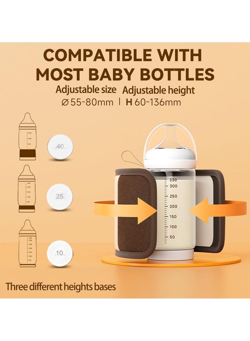 Portable Baby Bottle Warmer, Infant Bottle Heater Six Temperature Settings, Digital Temperature Display Quick Warmer, USB-Powered Bottle Warmer Ideal for Travel and Home Use - Image 4