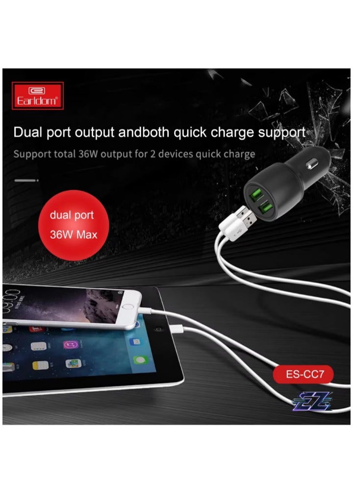 ELTRAZONE Dual Ports 36W Car Charger with Type-C Cable – Fast Charging on the Go - Image 4