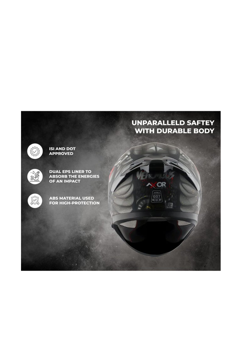 AXOR Axor Apex Venomous Dull Black Grey Helmet  - Image 4
