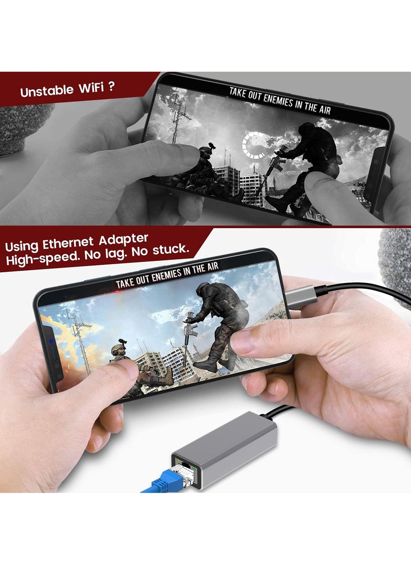 Generic - Lightning to RJ45 Ethernet Adapter, Compatible with iPhone iPad to RJ45 Ethernet LAN Network Adapter with 20W PD Fast Charging Port, 100Mbps High Speed, Plug and Play - Image 1