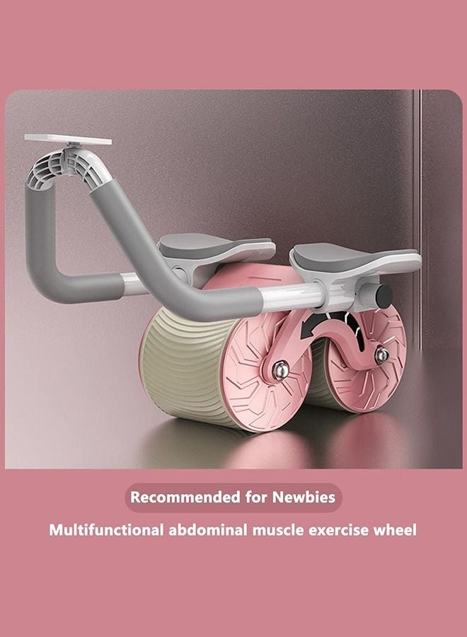 Bukela Ab Abdominal Exercise Roller Elbow Support Automatic Rebound Abdominal Wheel with Knee Pad and Timer, Abs Roller Wheel Core Workout Strength Trainin Equipment for Beginners Home Gym - Image 3