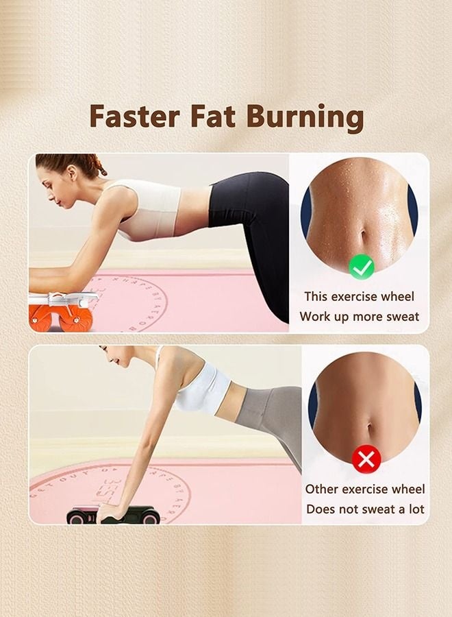 Bukela Ab Abdominal Exercise Roller Elbow Support Automatic Rebound Abdominal Wheel with Knee Pad and Timer, Abs Roller Wheel Core Workout Strength Trainin Equipment for Beginners Home Gym - Image 4