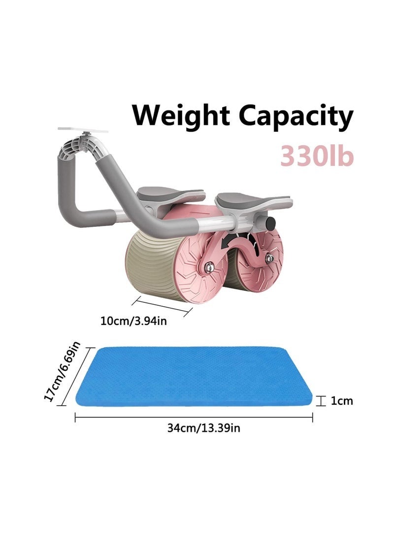 Bukela Ab Abdominal Exercise Roller Elbow Support Automatic Rebound Abdominal Wheel with Knee Pad and Timer, Abs Roller Wheel Core Workout Strength Trainin Equipment for Beginners Home Gym - Image 2