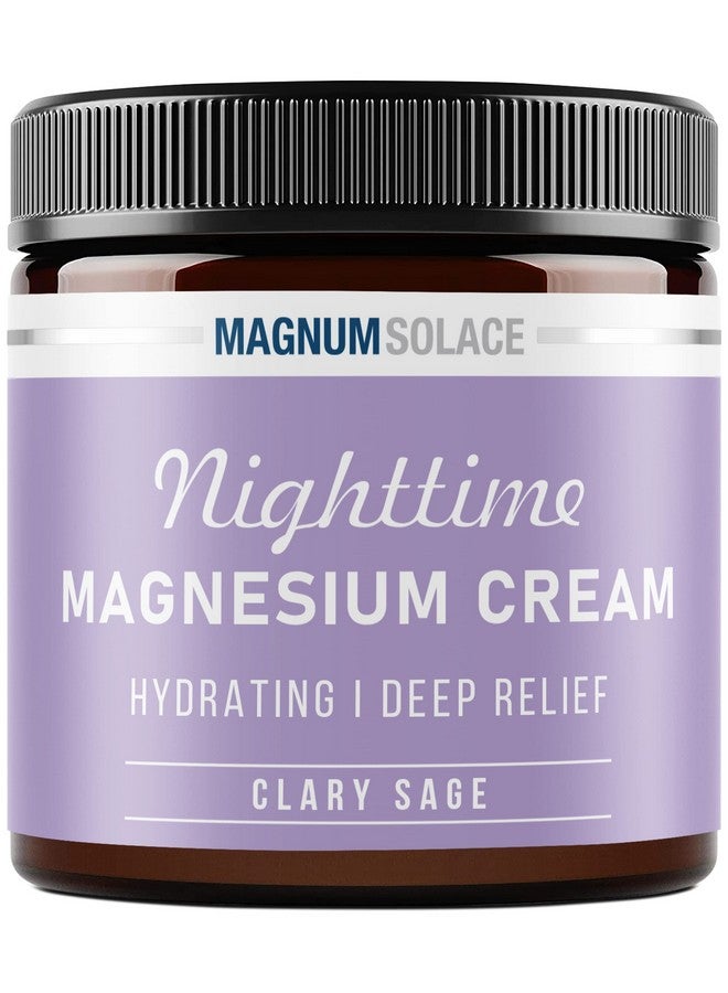 Magnum Solace Magnesium Lotion - Nighttime Magnesium Cream - Apply To Legs, Arms Or Chest - Topical Magnesium Chloride - Usa Made And Safe For Kids (Clary Sage) - Image 1