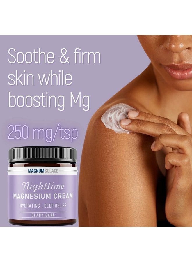 Magnum Solace Magnesium Lotion - Nighttime Magnesium Cream - Apply To Legs, Arms Or Chest - Topical Magnesium Chloride - Usa Made And Safe For Kids (Clary Sage) - Image 4