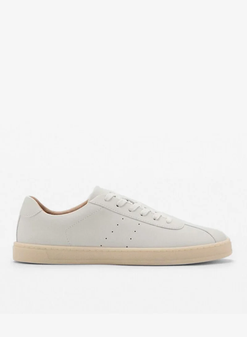 Leather panel sneaker