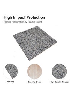 Yalla HomeGym Homegym Premium 20Mm Wood Rubber Heavy-Duty Gym Floor Mats Rubber Flooring Tiles Shock Absorbing, Soundproof (1 Squared Meter)  - Image 3