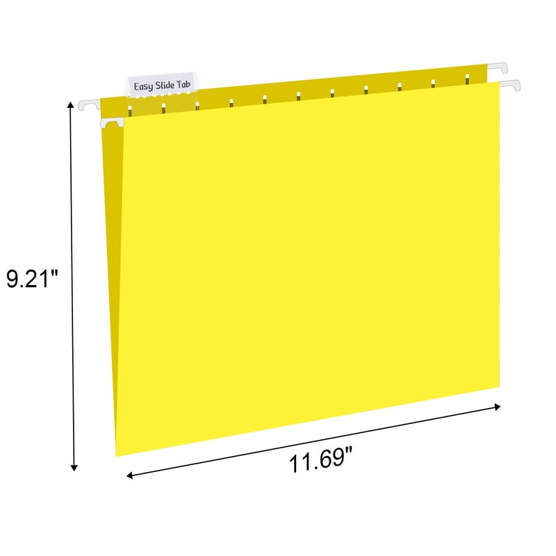 HERKKA Hanging File Folders, 60 Pack Reinforced Letter Size Hanging Folders with Heavy Duty 0 Inch Expansion, Designed for Bulky Files, Medical Charts, Adjustable Tabs, Assorted Colors - Image 2