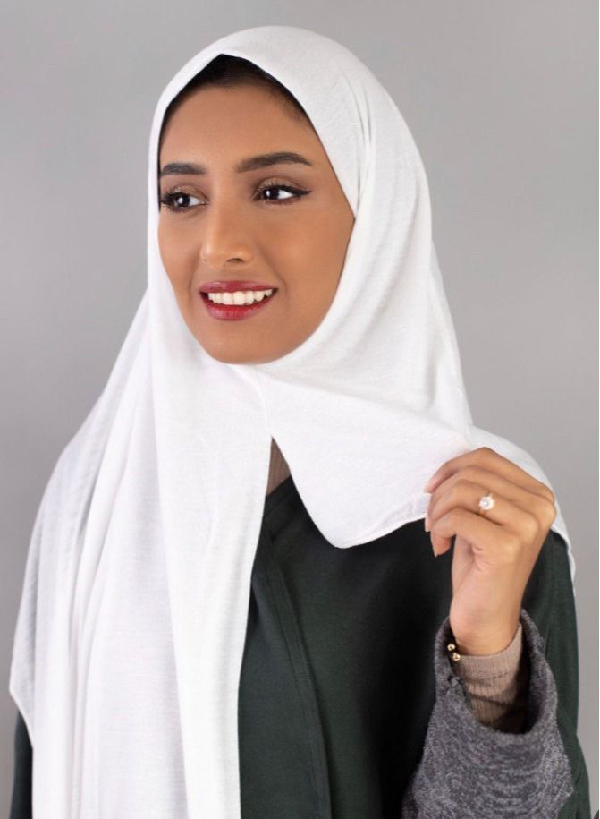 BHNS Fixed veil off-white color and multiple plain colors VIP- Chiffon veil suitable for-Abaya-Clothing-Hijab Luxurious lightweight abaya Islamic women's scarf medium shawl with high quality  - Image 3