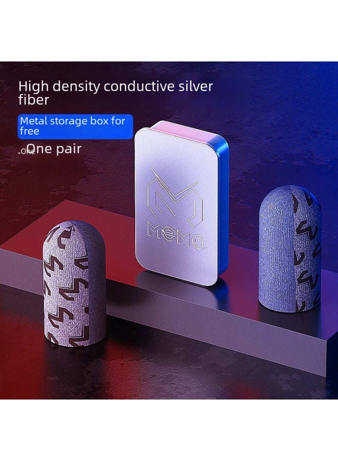 أكمام أصابع اليد للسفر من ألياف الكربون للرياضات الإلكترونية غير قابلة للانزلاق ومضادة للعرق، رفيعة للغاية من الألياف الفضية، أكمام أصابع من القماش الفضي، أكمام أصابع اللعبة، لون المنتج: معطف الإصبع - Image 5