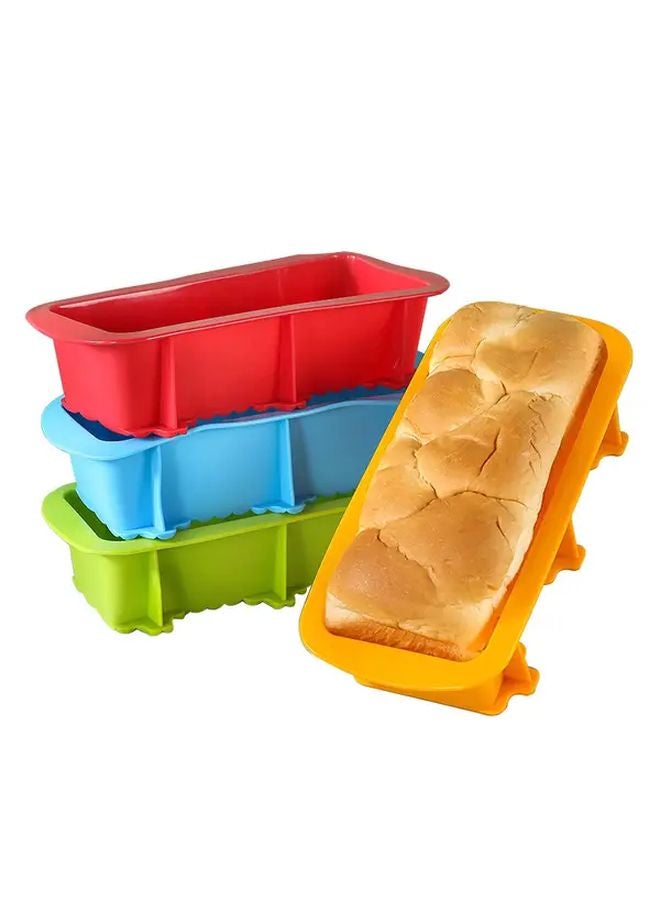 Green Silicone Toast Mold Rectangular Baking Tray Easy Demold Clean Reusable - Image 1