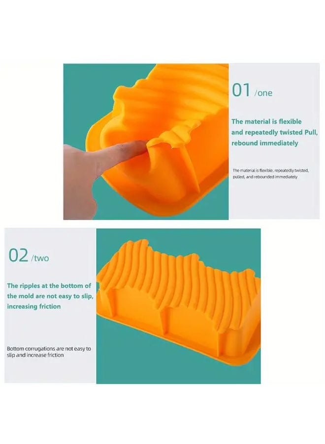 Green Silicone Toast Mold Rectangular Baking Tray Easy Demold Clean Reusable - Image 2