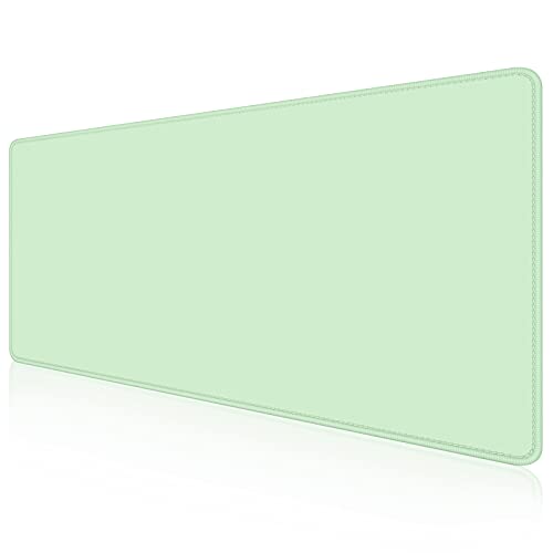 Dapesuom Large Gaming Mouse Pad, Extended Mouse Mat with Stitched Edges, Full Size Keyboard Pad with Non-Slip Base, Big XXL Computer Desk Mats for Gamer, Laptop, Office, 31.5 x 15.7in, Lake Green - Image 1