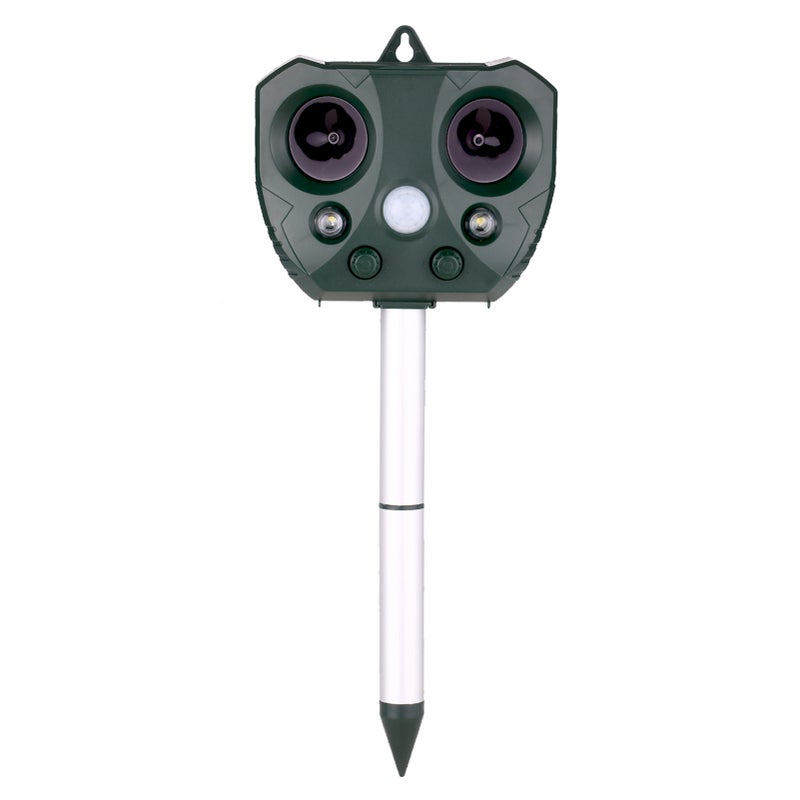 Solar Ultrasonic Repeller Waterproof Outdoor Animal Expeller with Motion Sensor and Flashing Light Repeller for Cats Dogs - Image 1