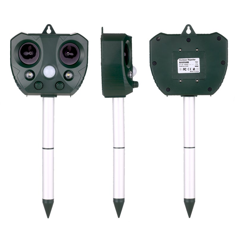 Solar Ultrasonic Repeller Waterproof Outdoor Animal Expeller with Motion Sensor and Flashing Light Repeller for Cats Dogs - Image 5