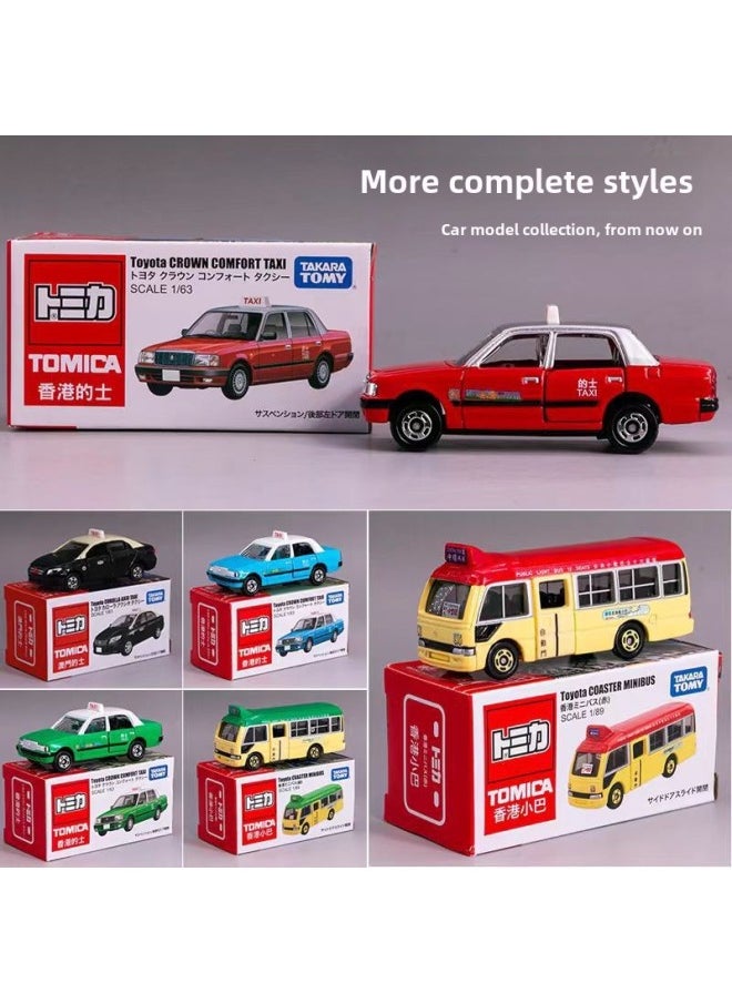 TOMY Multi-card Alloy Car Model Hong Kong Taxi Taxi Minibus Bus Bus Boy Toy-Color:Hong Kong Mini Bus Green118749