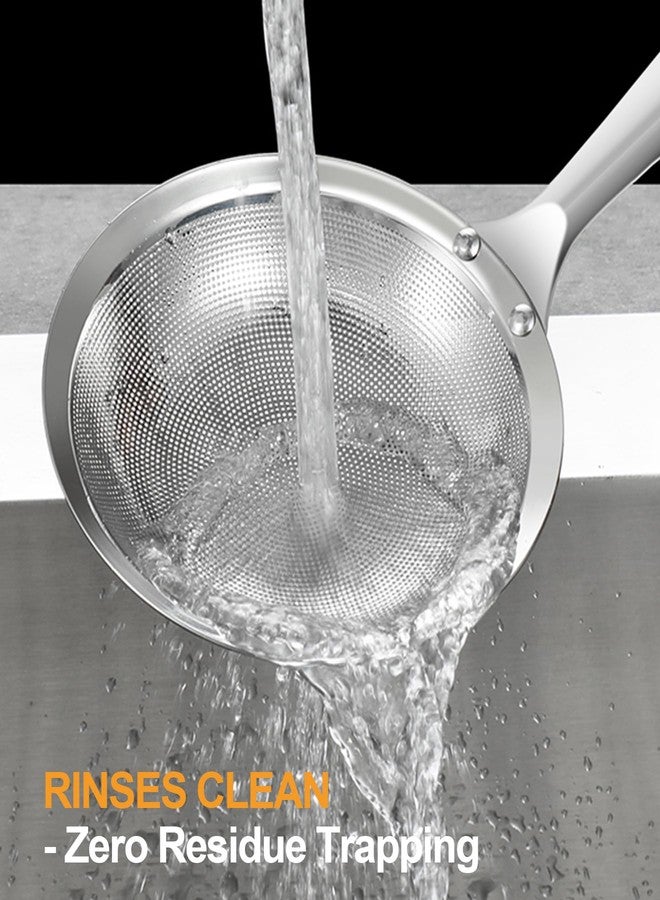 Ugotit Skimmer Spoon Stainless Steel, Fine Mesh Strainer for Cooking, Fat Skimmer & Hot Pot Skimmer, Dishwasher Safe Kitchen Gadget (DIA 3.5Inch) - Image 4