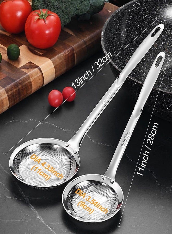 Ugotit Skimmer Spoon Stainless Steel, Fine Mesh Strainer for Cooking, Fat Skimmer & Hot Pot Skimmer, Dishwasher Safe Kitchen Gadget (DIA 3.5Inch) - Image 5
