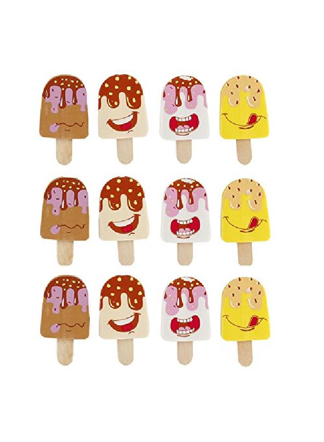 Parteet ® مجموعة ممحاة الآيس كريم الجديدة للأطفال مكونة من 12 قطعة - Image 1