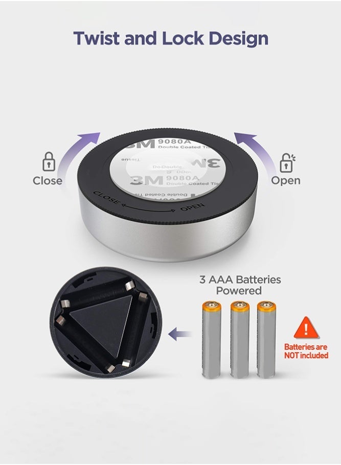 فاصولا مصابيح بانية ، عبوة من 6 إضاءة بيضاء مصباح ليد باللمس، إضاءة ليلية لاسلكية تعمل بالبطارية، إضاءة تحت الخزائن قابلة للصق للمطبخ وخزانة الملابس والممرات (فضي) - Image 4
