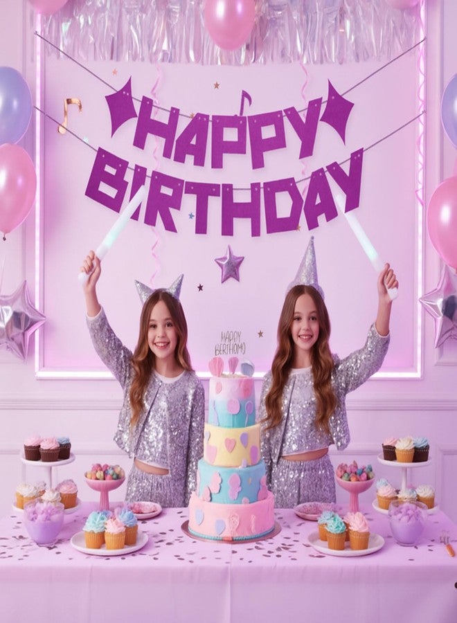 تينليد زينة عيد ميلاد كيبوب من تينلاد، لافتة عيد ميلاد سعيد كيبوب، ديكور حفلة مستوحى من موسيقى البوب الكورية، ديكور حفلة مستوحى من فرق البوب الكورية (بنفسجي) - Image 4