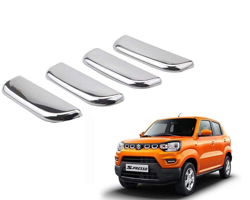 Auto E-Shopping Car Handle Latch Cover Scratch Guard Chrome Finish Front Rear Compatible for Maruti S-Presso 2019 Onwards Set of 4 Pieces - Image 4