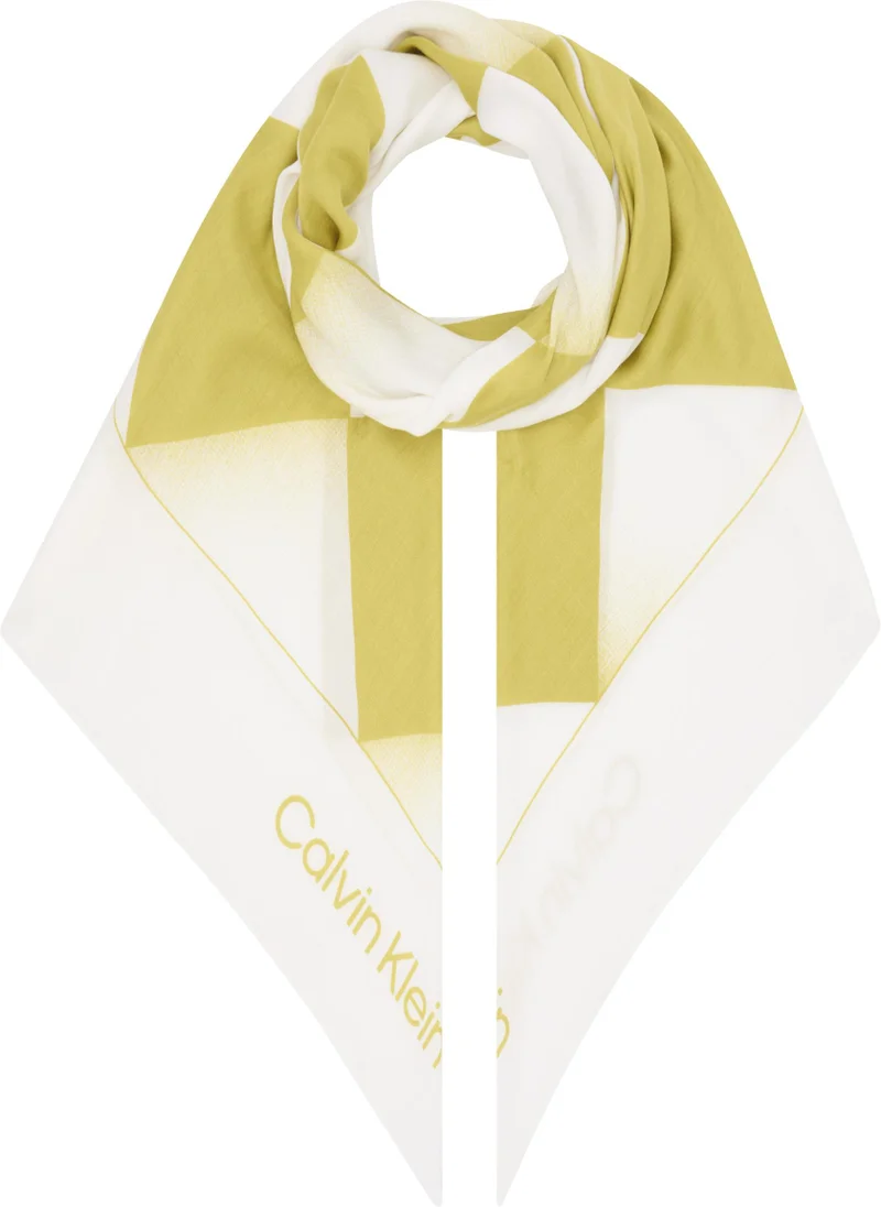 CALVIN KLEIN Quilt Printed Scarf