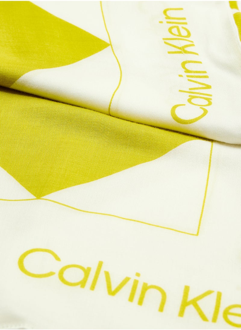 CALVIN KLEIN QUILT PRINT SQUARE SCARF  - Image 2