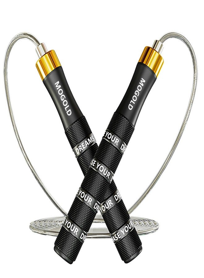 Mogold Workout Jump Rope for Men/Women/Kids,Metal&Rubber Handle Skipping Rope with Dual Ball Bearing,4mm thick 10ft long Adjustable PVC Jumprope for Fitness,Crossfit & Home Exercises (Red) - Image 5