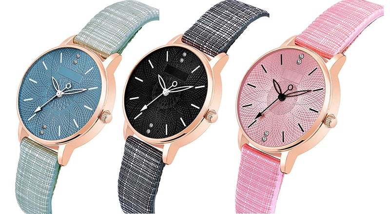 CLOUDWOOD Multicolor Analog Combo Watches for Girls and Women Pack of - 3 (MT391-92-93) (Multicolor) - Image 2