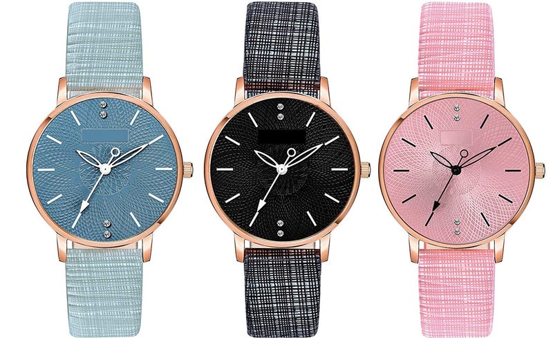 CLOUDWOOD Multicolor Analog Combo Watches for Girls and Women Pack of - 3 (MT391-92-93) (Multicolor) - Image 1