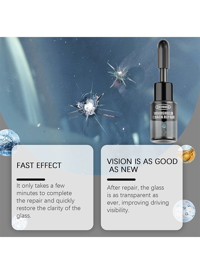 Windshield Crack Repalr For Glass Crack Repair Adhesive, For Chips And Cracks Car Glass Repair Kit, Cracks Gone Glass Kit Automotive Windscreen Tool For Fixing Chips