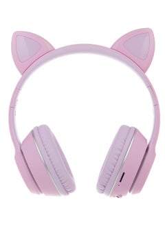 ProOne ProOne PHB3550 Bluetooth Gaming Headset with Microphone - Wireless Headphones for PC PS5 PS4 Mac, 40mm Drivers, 10Hrs Playtime, Colorful LED Lights, Gaming Headphones (PInk)  - Image 1