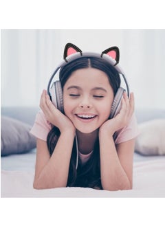 ProOne ProOne PHB3550 Bluetooth Gaming Headset with Microphone - Wireless Headphones for PC PS5 PS4 Mac, 40mm Drivers, 10Hrs Playtime, Colorful LED Lights, Gaming Headphones (PInk)  - Image 2